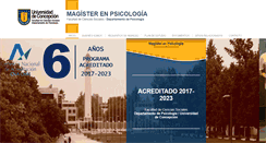 Desktop Screenshot of magisterpsicologiaudec.cl